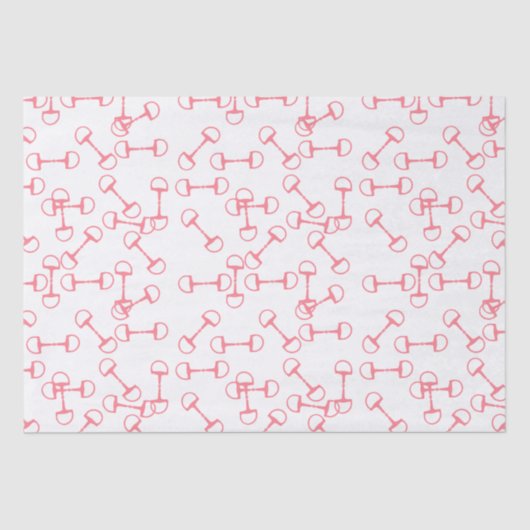 Pink Equestrian Horse Bits Tissuepapier (Voorkant)