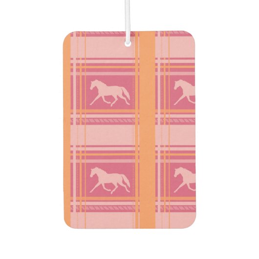 Pink Equestrian Pset Pony Pattern Luchtverfrisser (Voorkant)