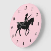 Pink Equestrian Wall klok (Hoek)