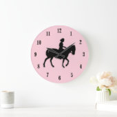 Pink Equestrian Wall klok (Huis)