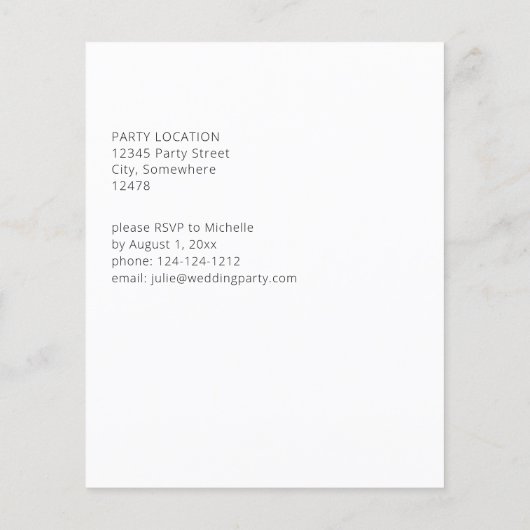 Pink & Eucalyptus Floral Gradual Party Flyer (Achterkant)