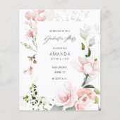 Pink & Eucalyptus Floral Gradual Party Flyer (Voorkant)