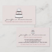 Pink Event Birthday Party Planner Weddenschap Cake Visitekaartje (Voorkant / Achterkant)