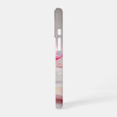 Pink Evil Eye Amulet on Marble Surface iPhone 16 Hoesje (Linkerkant)