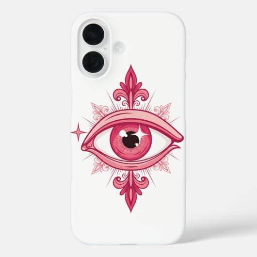 Pink Evil Eye Tattoo Design Sketch Case-Mate iPhone Case (Achterkant)