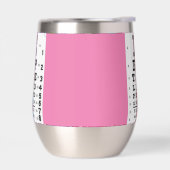Pink Eye Chart thermische wijn tumbler (Links)