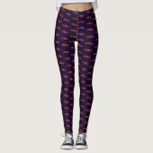 Pink Eye donkerpaarse legging (Voorkant)