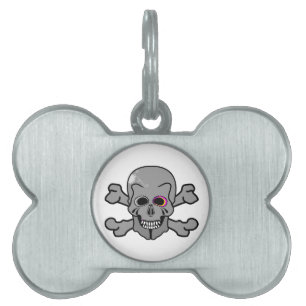 Pink eyed Jolly Roger Huisdieren Naamplaatje