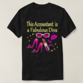PINK FABULOUS ACCOUNTANT DIVA ONTWERP T-SHIRT (Design voorkant)