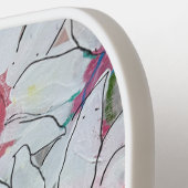 Pink Faces by Lydias Art Sangria Pickleball Paddle (Links Detail)