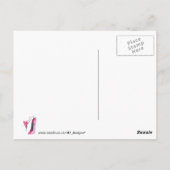 Pink Fairy and Stiletto Shoe Art Briefkaart (Achterkant)