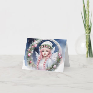 Pink Fairy Christmas Kaart