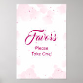 Pink Fairy Cloud & Stars geeft Baby shower de voor Poster (Voorkant)