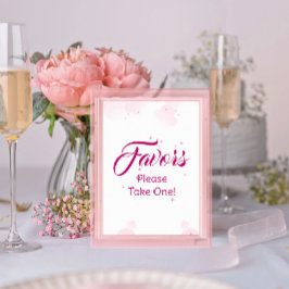 Pink Fairy Cloud & Stars geeft Baby shower de voor Poster