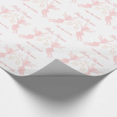 Pink Fairy Design Baby shower Cadeaupapier (Hoek)