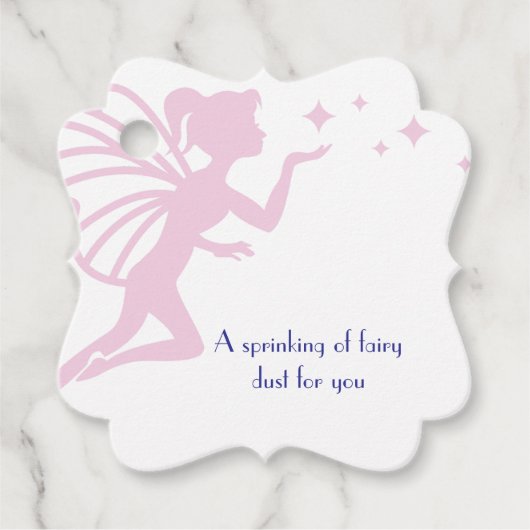 Pink Fairy Dust Sprinkles Bedankjes Labels (Voorkant)