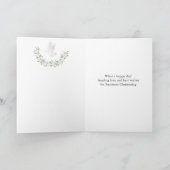 Pink Fairy Floral Cross on Your Christening Day Kaart (Binnen)