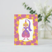 Pink Fairy met toverstaf Briefkaart (Staand voorkant)