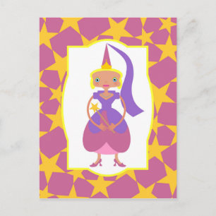 Pink Fairy met toverstaf Briefkaart