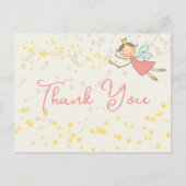 Pink Fairy Princess Stars Whimsical Girl Birthday Briefkaart (Voorkant)