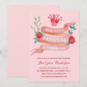 Pink Fairy Tale Princess 1ste verjaardag Girl Kaart (Voorkant / Achterkant)