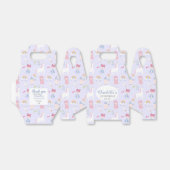 Pink Fairytale Princess Unicorn 1e verjaardag Bedankdoosjes (Uitgevouwen)