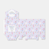 Pink Fairytale Princess Unicorn 1e verjaardag Bedankdoosjes (Uitgevouwen)