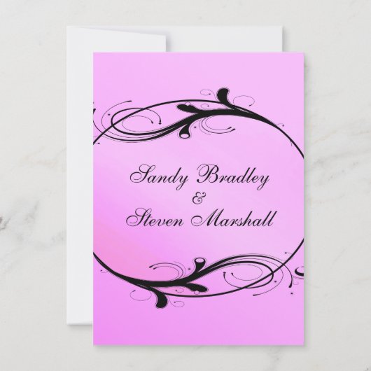 Pink Fairytale Weddenschap Kaart (Achterkant)