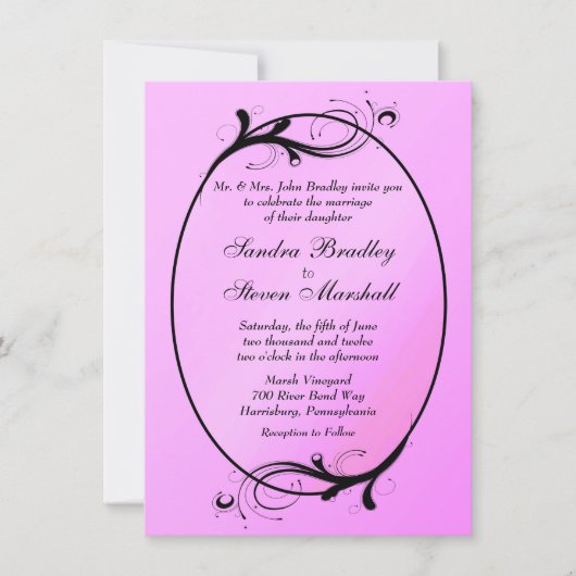 Pink Fairytale Weddenschap Kaart (Voorkant)