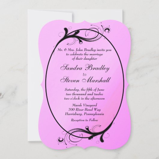 Pink Fairytale Weddenschap Kaart (Voorkant)