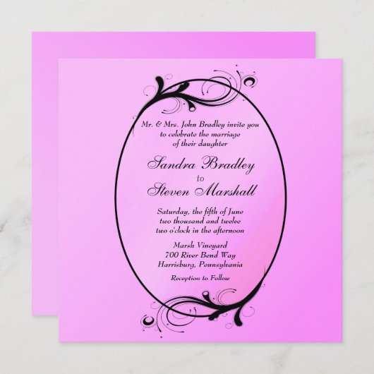 Pink Fairytale Weddenschap Kaart (Voorkant / Achterkant)