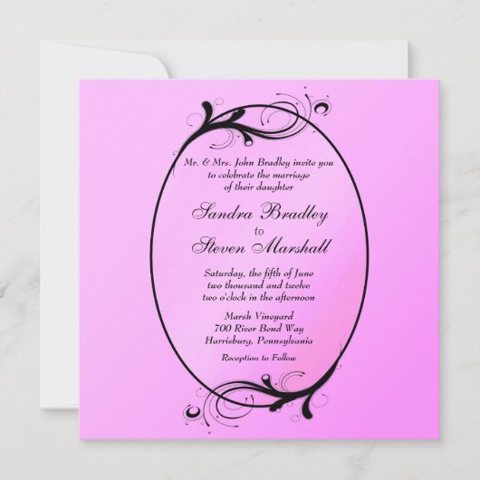 Pink Fairytale Weddenschap Kaart (Voorkant)