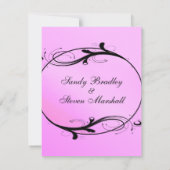 Pink Fairytale Weddenschap Kaart (Achterkant)