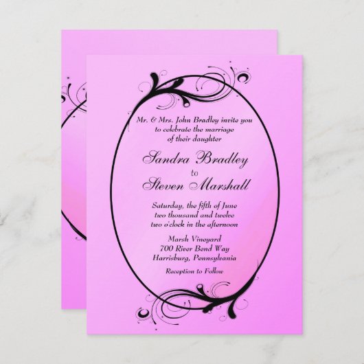 Pink Fairytale Weddenschap Kaart (Voorkant / Achterkant)