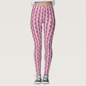Pink Faith Art Hearts Fun Valentijnsdag Leggings (Voorkant)