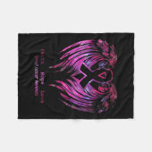 Pink Faith Hope Love Wings Breast Cancer Awareness Fleece Deken (Voorkant (Horizontaal))