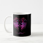 Pink Faith Hope Love Wings Breast Cancer Awareness Koffiemok (Links)