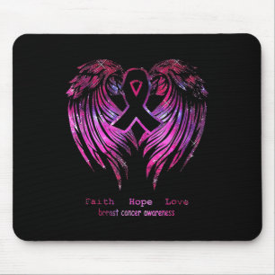 Pink Faith Hope Love Wings Breast Cancer Awareness Muismat