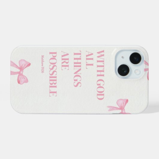 Pink Faith Over Fear IPhone case iPhone 15 Case (Achterkant horizontaal)