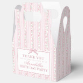 Pink Fancy Floral Birthday Party Gable Favor Bedankdoosjes (Open)