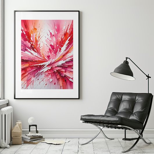 Pink Fantasy Abstract Acryl Art Poster