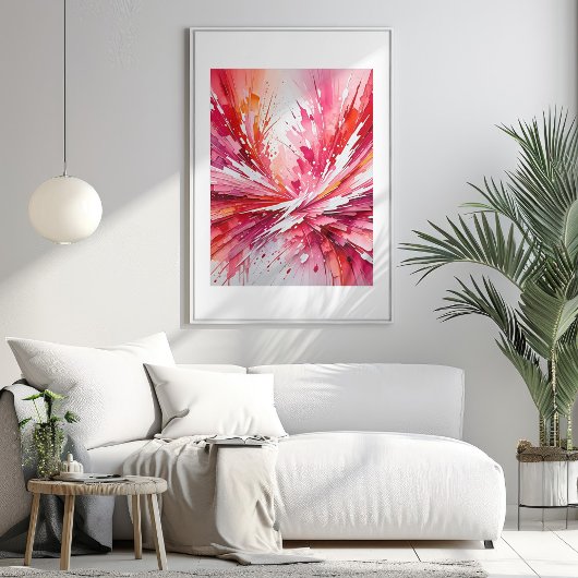 Pink Fantasy Abstract Acryl Art Poster