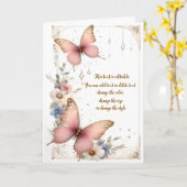Pink Fantasy Butterfly Kaart (Gele Bloem)