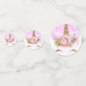 Pink Fantasy en Golden Stars Unicorn Confetti (Achterkanten)