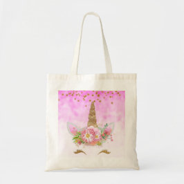 Pink Fantasy en Golden Stars Unicorn Tote Bag
