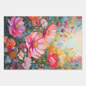 Pink Fantasy Flower Garden Inpakpapier Vel (Voorkant 3)