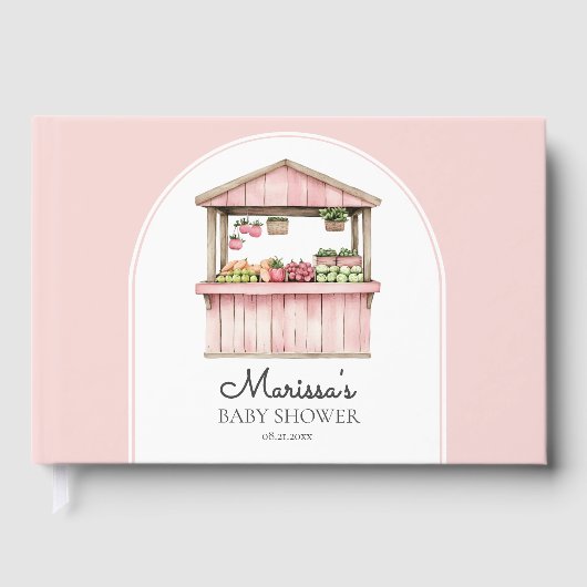Pink Farmers Market Baby shower gastenboek (Voorkant)