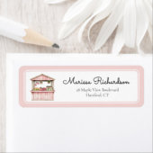 Pink Farmers Market Baby shower Retouradres Etiket (Insitu)