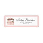 Pink Farmers Market Baby shower Retouradres Etiket (Voorkant)