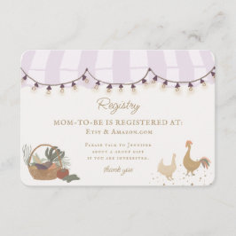 Pink Farmers Market Boerderij Fresh Registry Inser Informatiekaartje